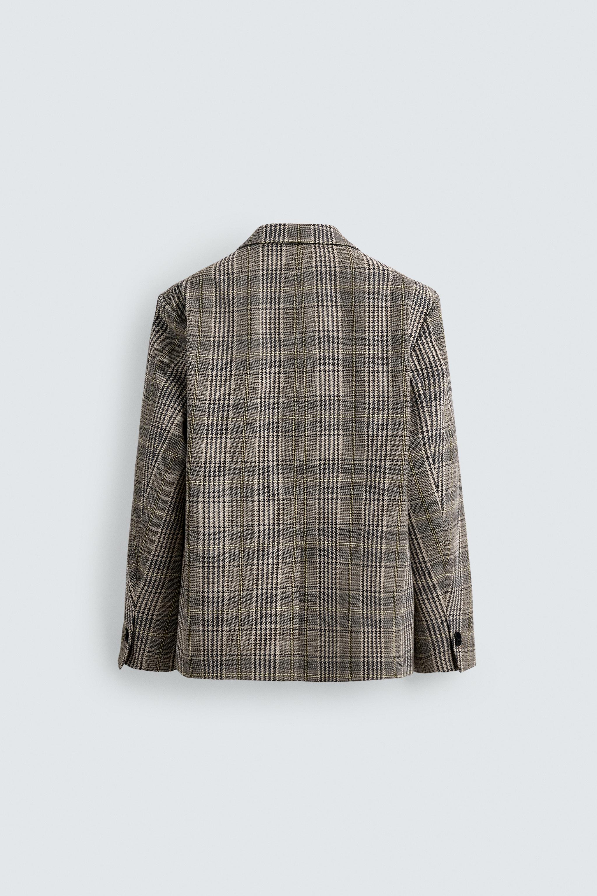 VESTE À BOUTONNAGE CROISÉ CARREAUX